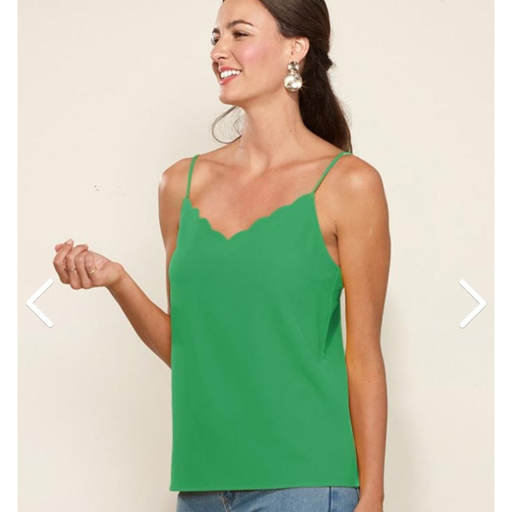 Pleione Green Fitted Camisole Top